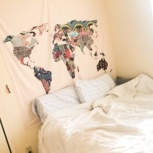 cute map tapestry